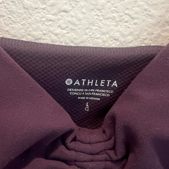 Athleta Deep Violet Purple Cinch Longline Bra - Size Large - Picture 4 of 8